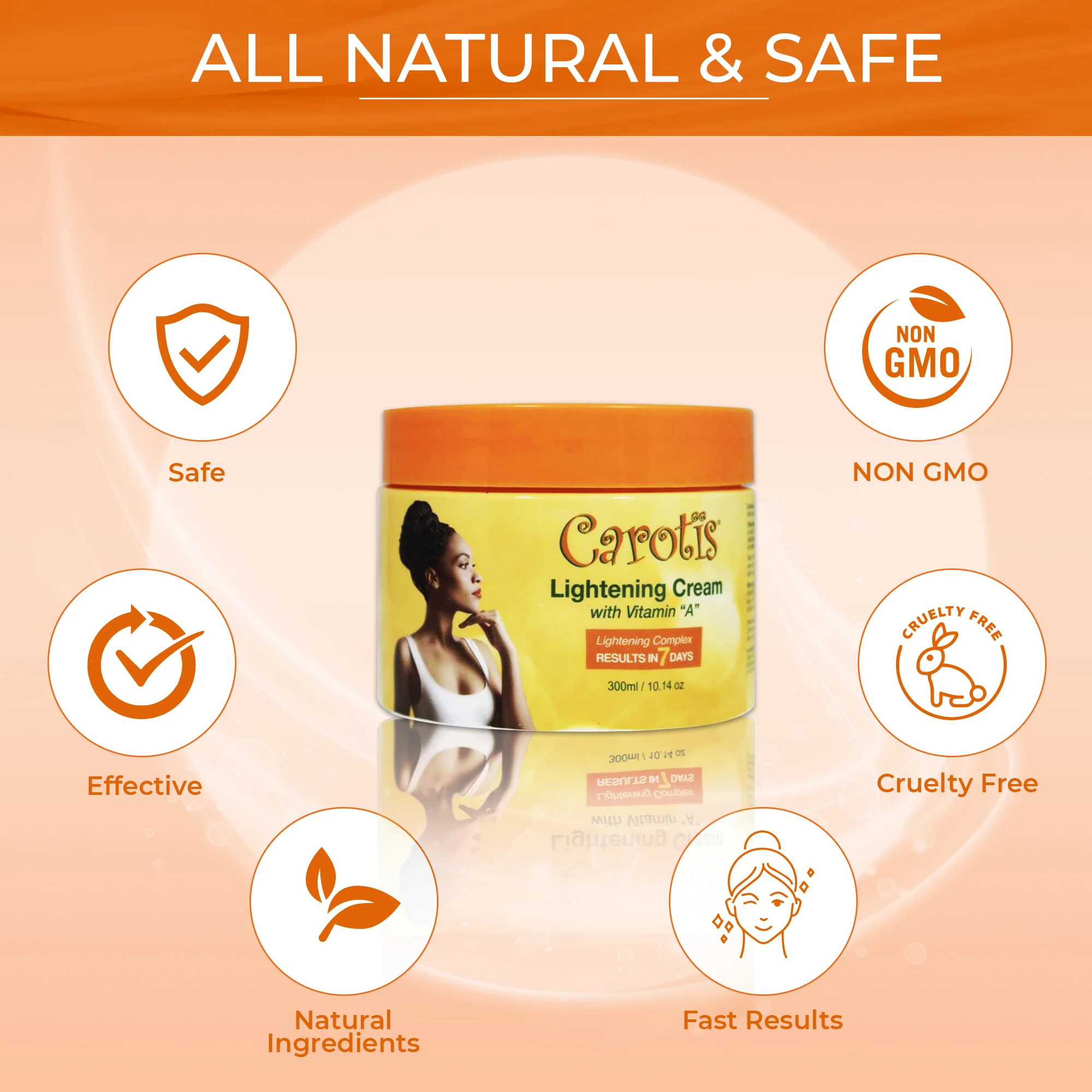Carotis Brightening Cream Jar With Vitamin A 300ml / 10.14 fl oz - Image 3