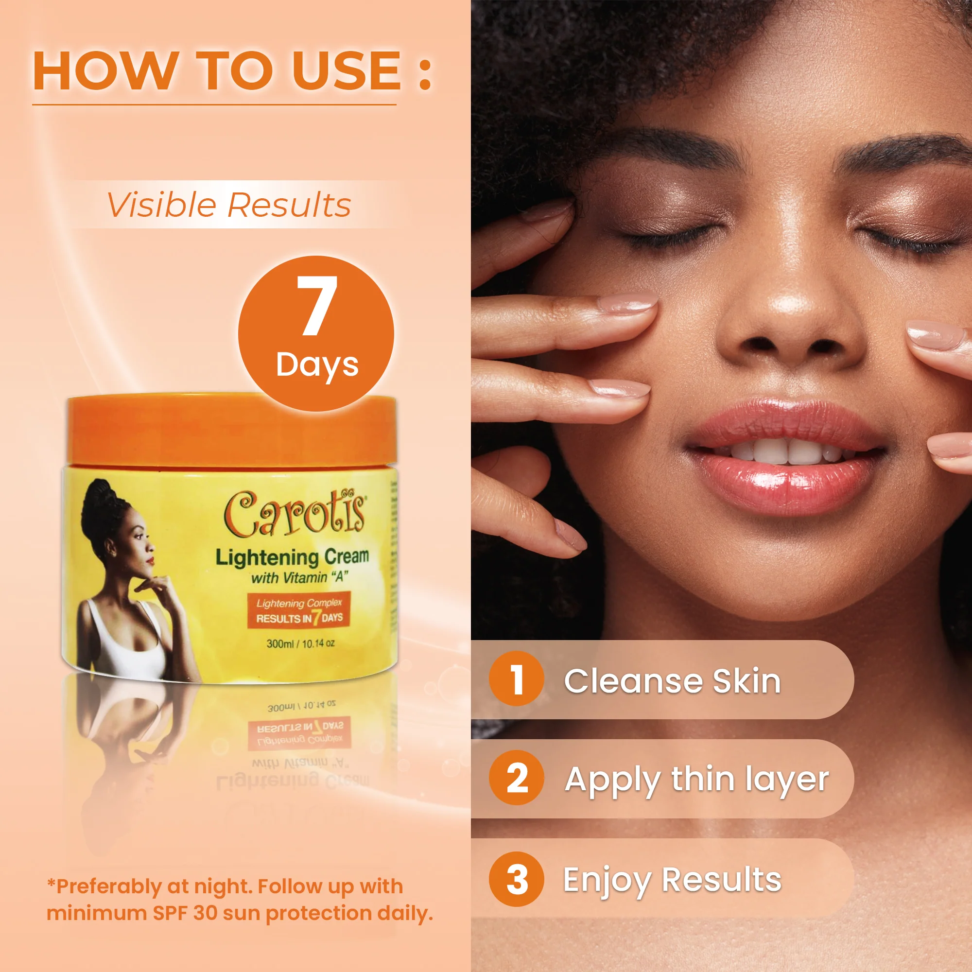 Carotis Brightening Cream Jar With Vitamin A 300ml / 10.14 fl oz - Image 5