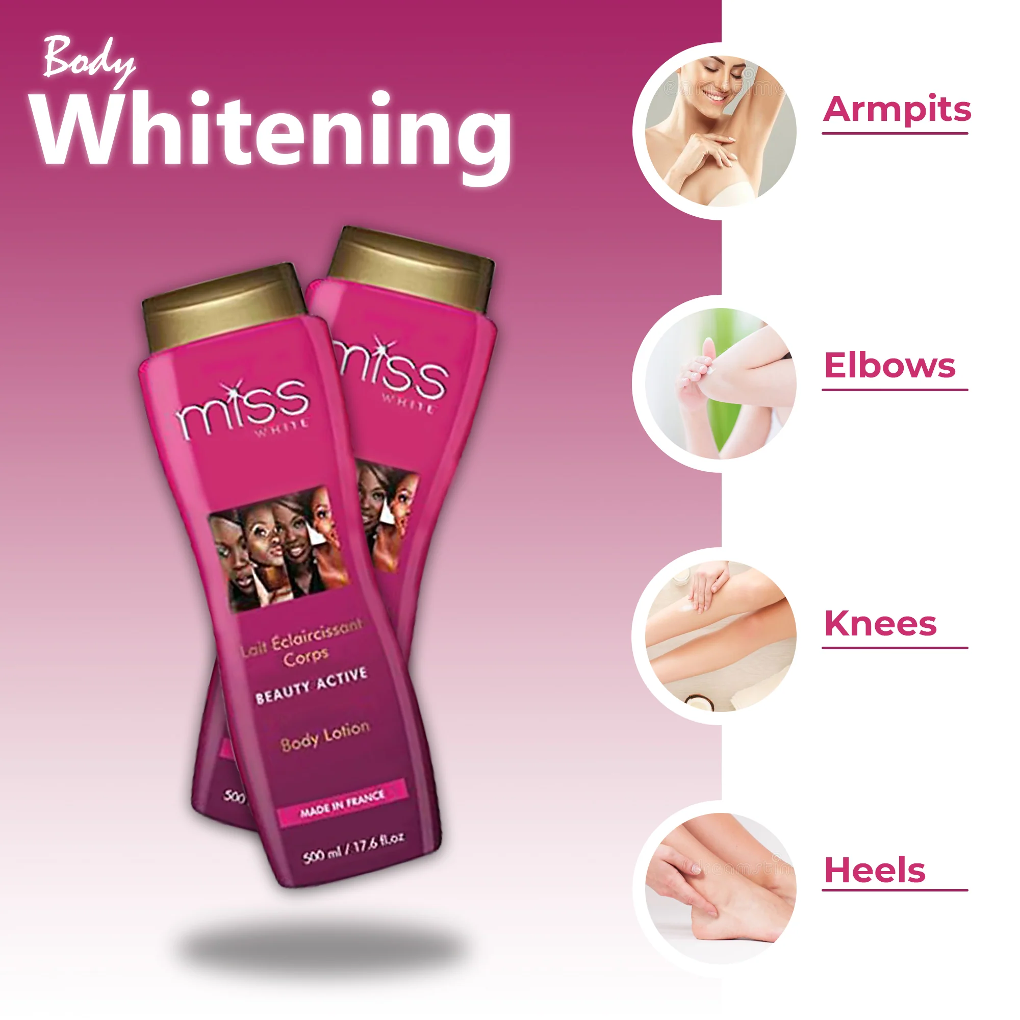 Fair & White Miss White Body Lotion 500ml - Image 7