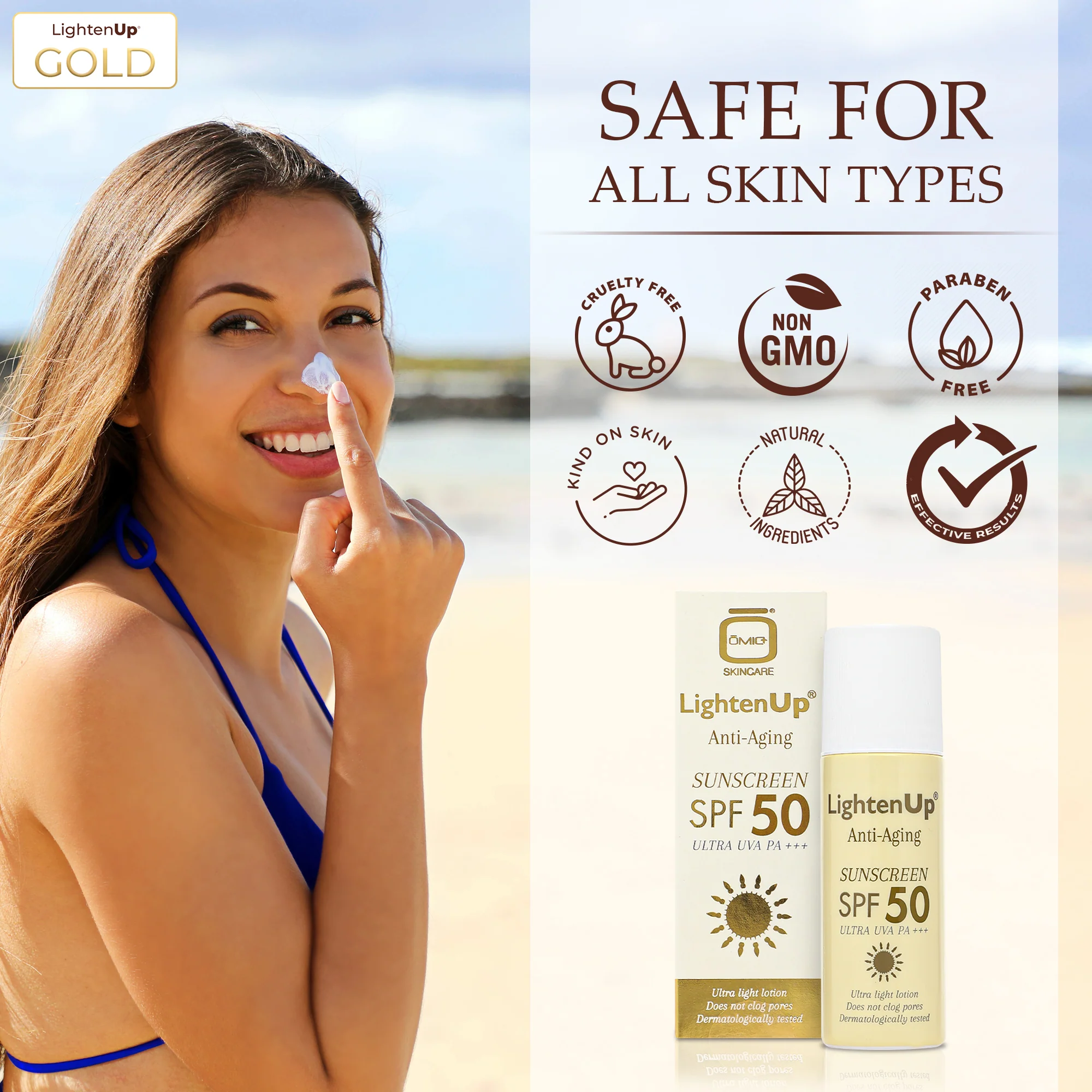 LightenUp Anti-Aging Sunscreen SPF 50 - Image 3