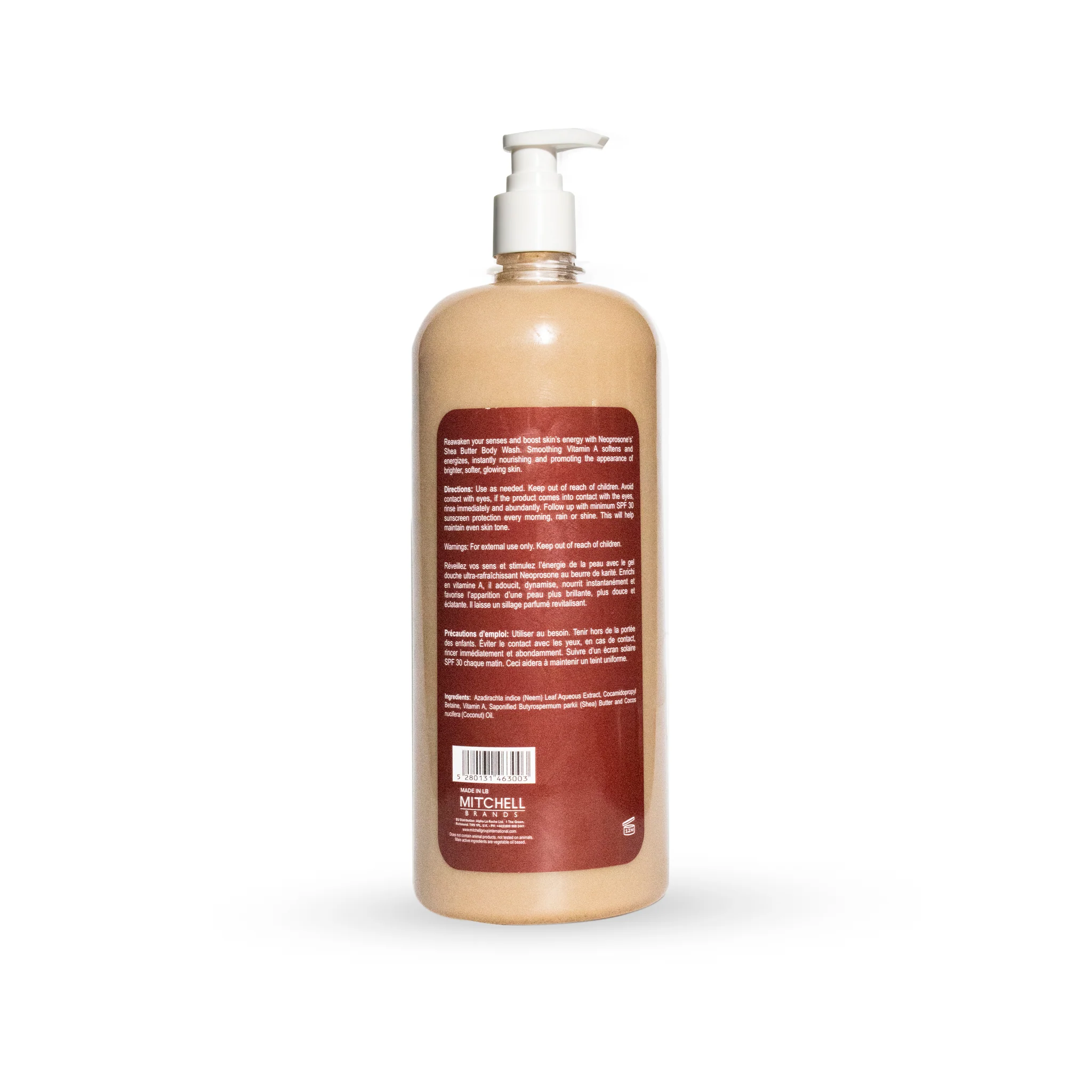 Neoprosone Brightening Shea Butter Body Wash – 1000ml / 33.8 Fl Oz - Image 3