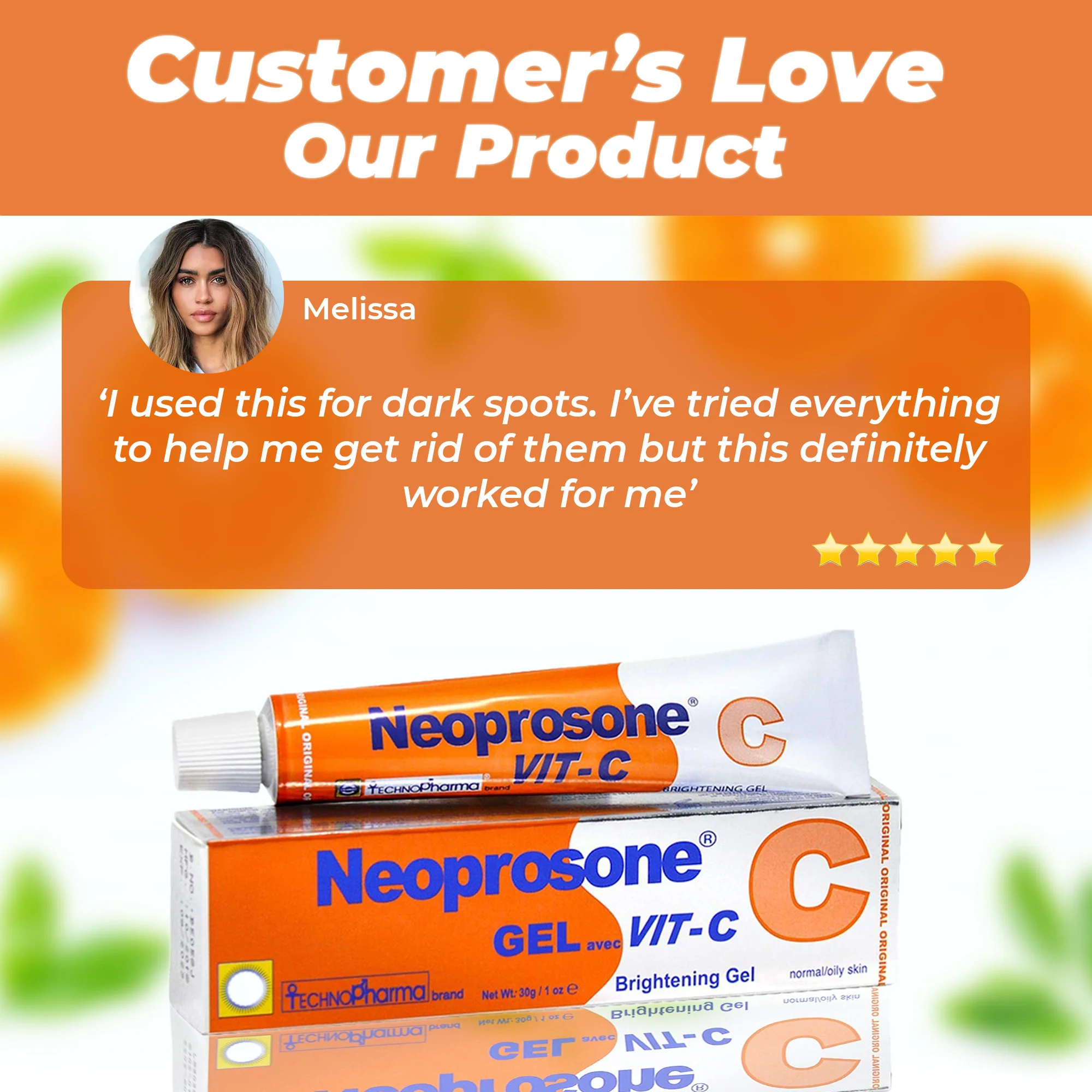Neoprosone Brightening Gel Cream with Vitamin C – 30g / 1 Fl Oz - Image 7