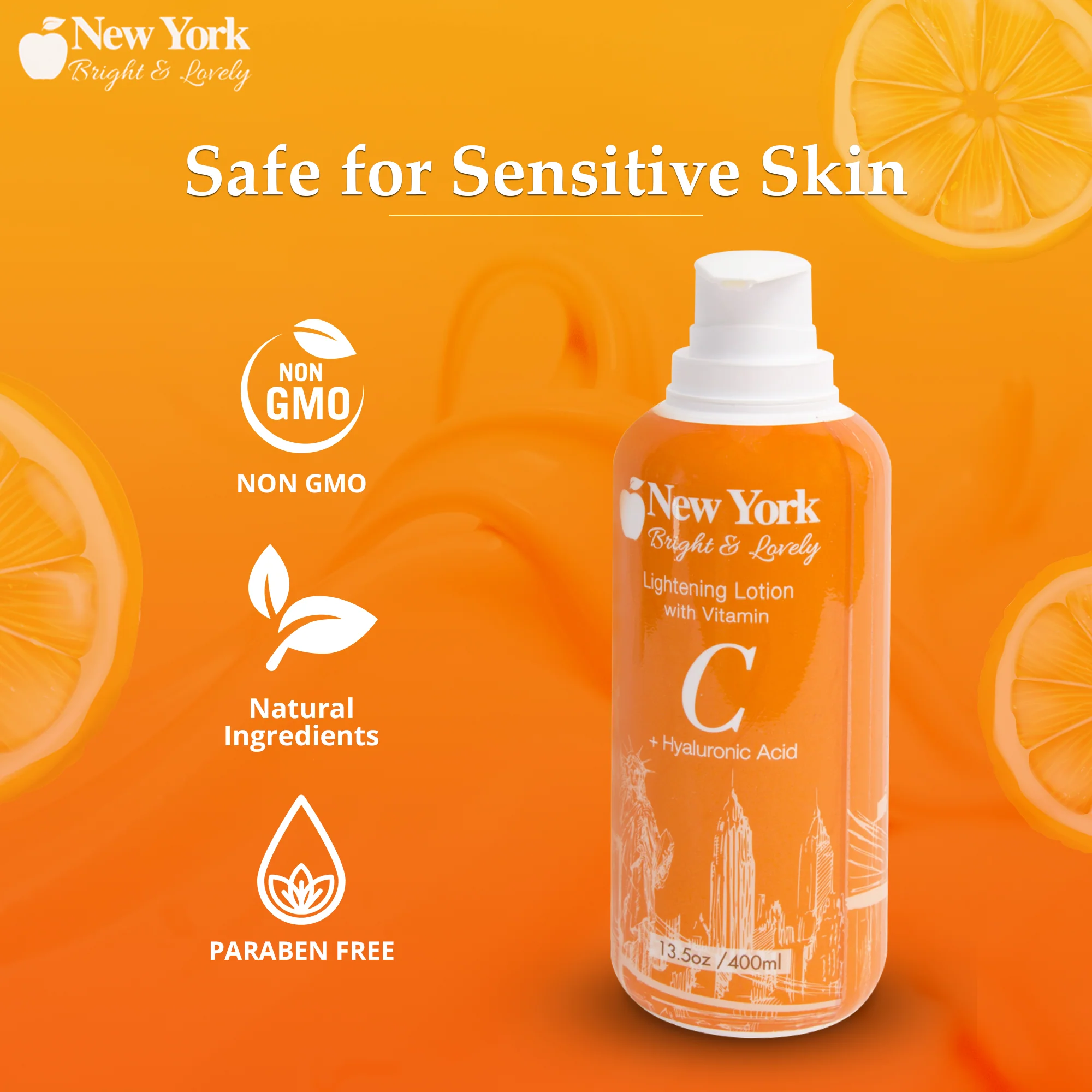 New York Bright & Lovely Brightening Lotion w Vitamin C and Hyaluronic Acid - 400ml / 13.5 Oz - Image 7