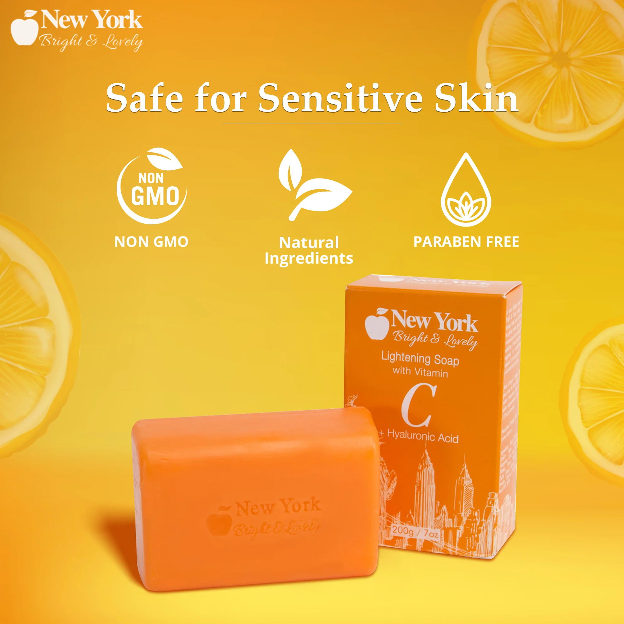 New York Bright & Lovely Brightening Soap with Vitamin C and Hyaluronic Acid - 200g / 7 Oz - Image 7