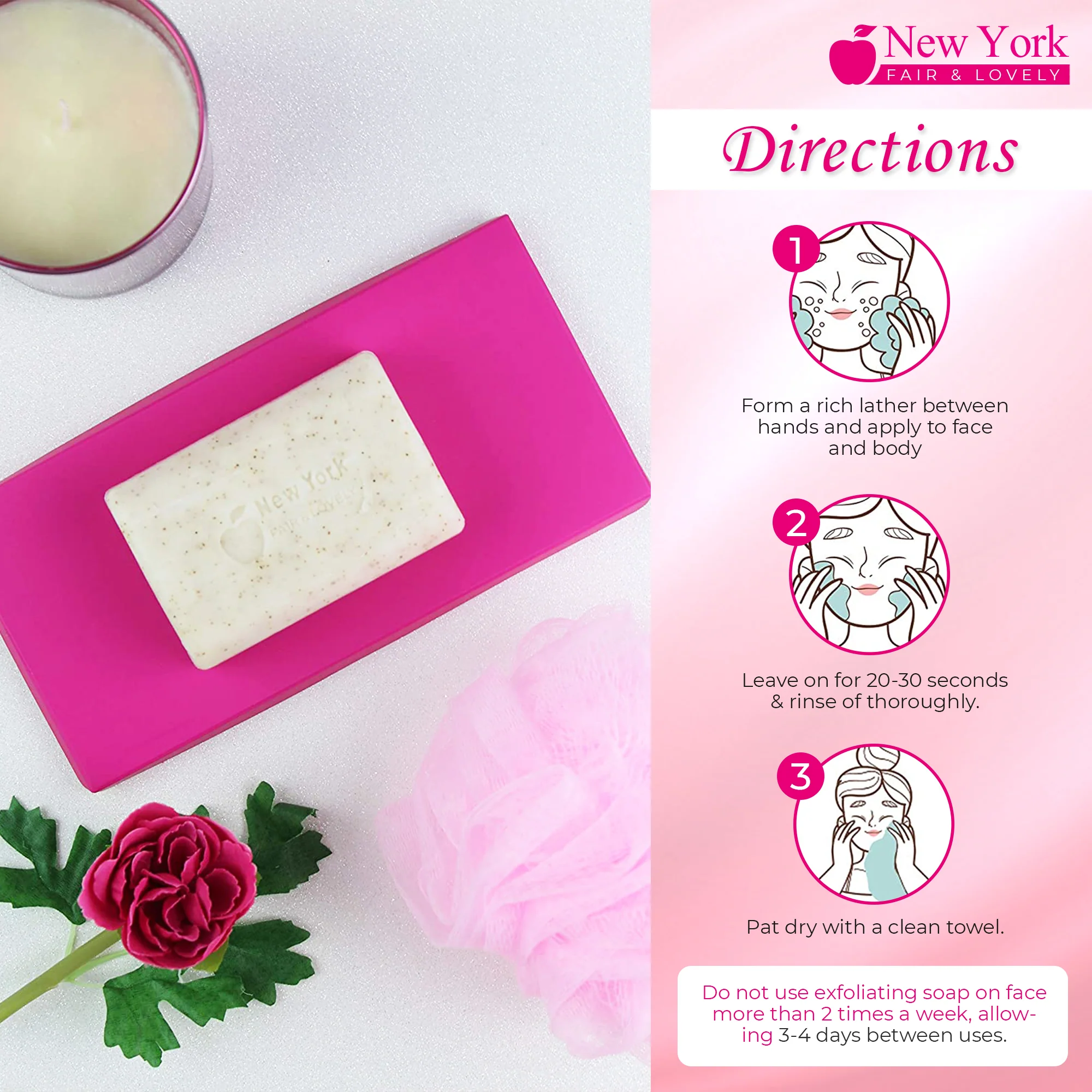 New York Fair & Lovely Exfoliating Soap 200G - Image 5