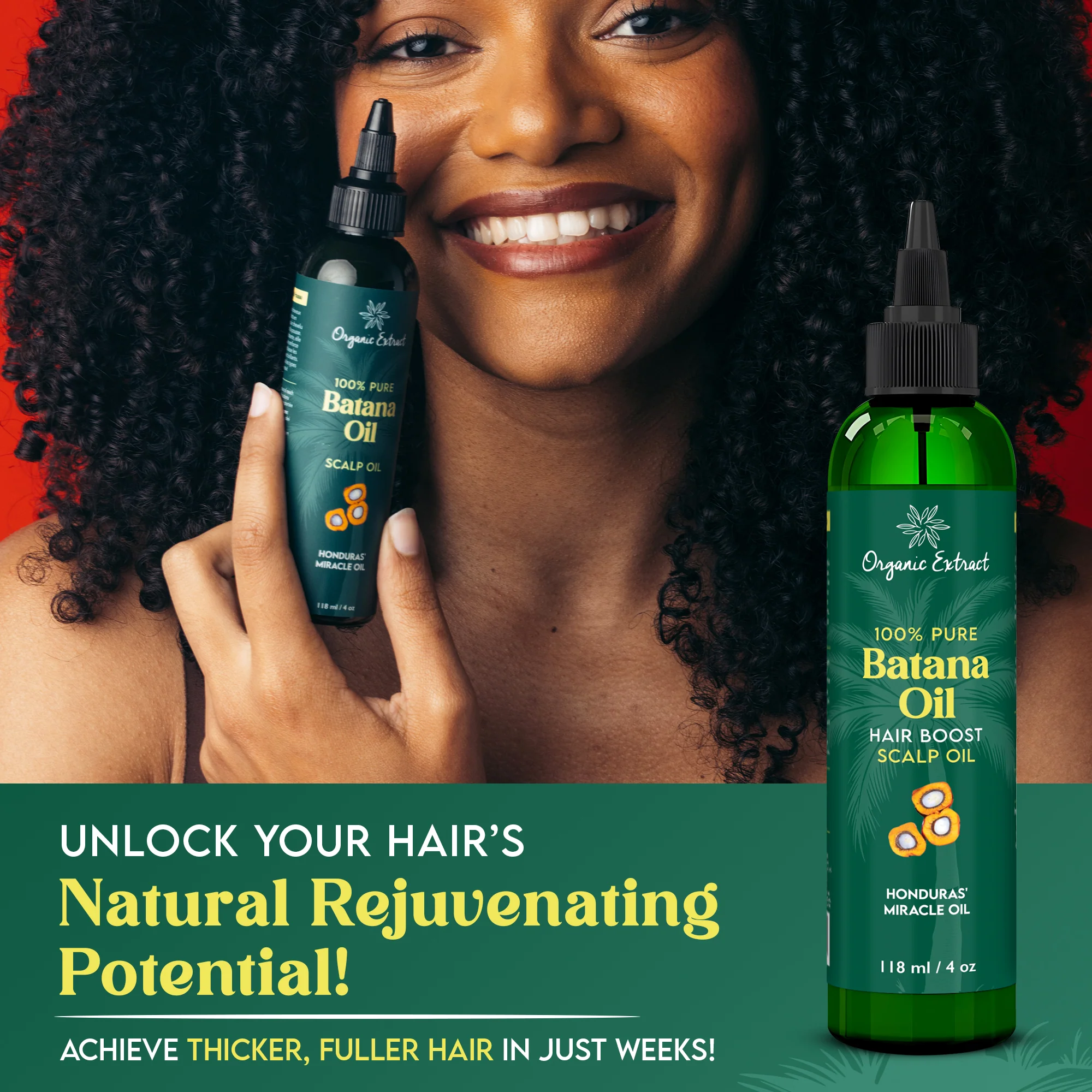 Organic Extract Batana Oil Stimulating Hair Growth Oil 4 oz/118ml - Image 3